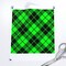 Plaid Bright Green Black Tartan Checkered Diagonal Pattern Custom Printed Fabric by Spoonflower Various Fabrics by the Yard or Fat Quarter
